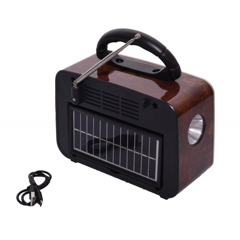 Haut Parleur Portable Radio FM de la marque Meier YG-1181US-BT couleur Marron