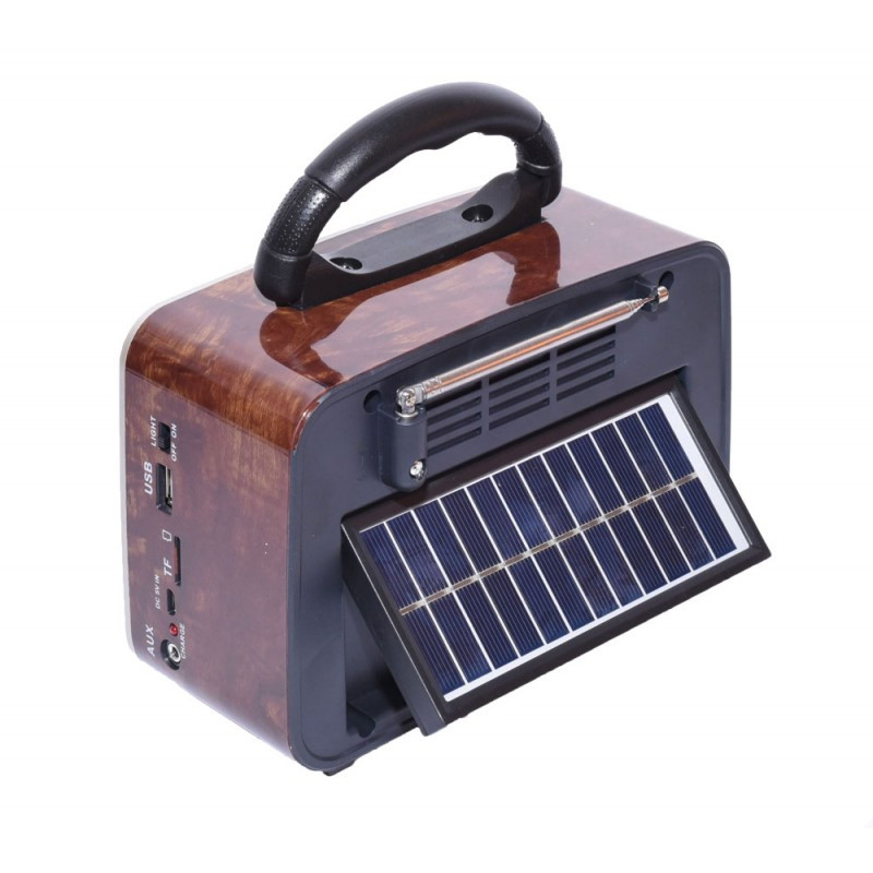 Haut Parleur Portable Radio FM de la marque Meier YG-1181US-BT couleur Marron