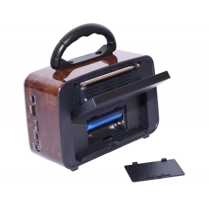 Haut Parleur Portable Radio FM de la marque Meier YG-1181US-BT couleur Marron
