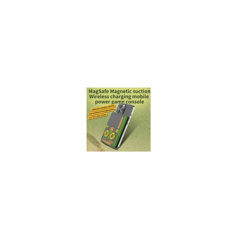 Power Bank Sans Fil Et Console De Jeux BLULORY 5000 mAh GP02 - Vert
