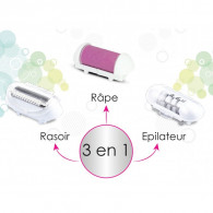 Épilateur - Rasoir - Râpe 3en1 Techwood TREP-351 - Blanc Épilateur - Rasoir - Râpe 3en1 Techwood TREP-351 - Blanc
