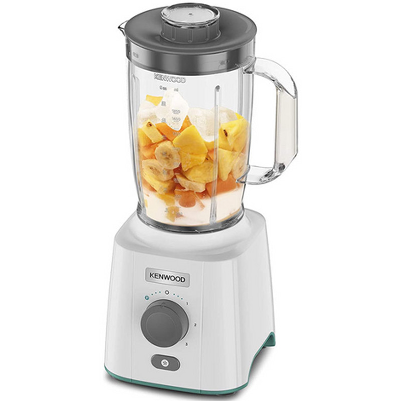 Kenwood Blender BLP41.A0WH 650 W - Carafe 2 Litres, Lames Inox, 3 Vitesses + Pulse - Pour Smoothies, Soupes, Glace Pilée