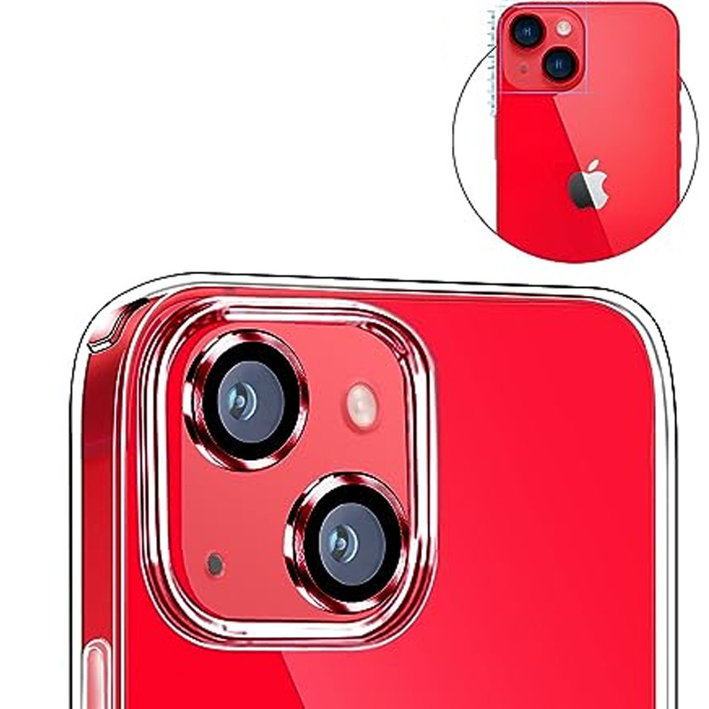 Protecteurs d'Objectifs Camera Pour IPhone 14 - Rouge