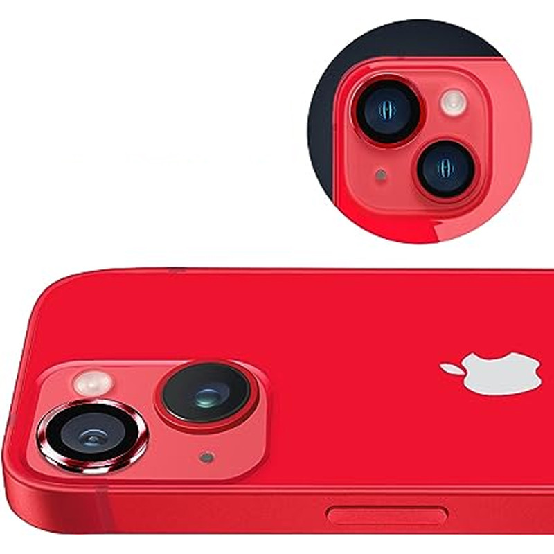 Protecteurs d'Objectifs Camera Pour IPhone 14 - Rouge