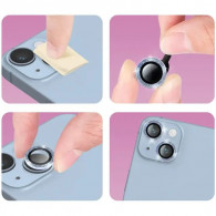 Protecteurs d'Objectifs Camera Pour iPhone 14 - Bleu Brillant