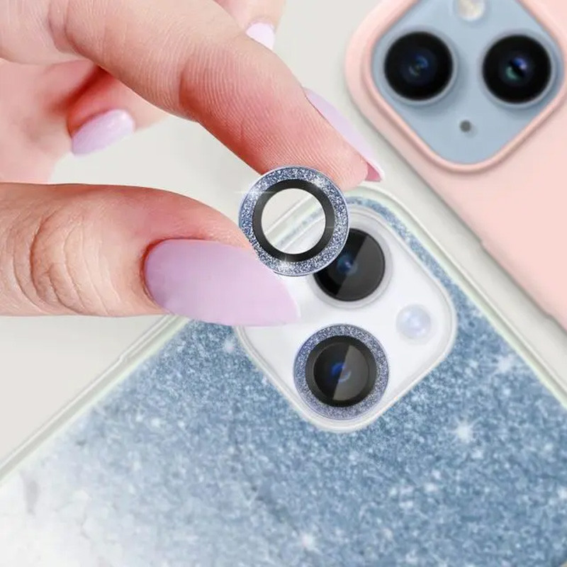 Protecteurs d'Objectifs Camera Pour iPhone 14 - Bleu Brillant