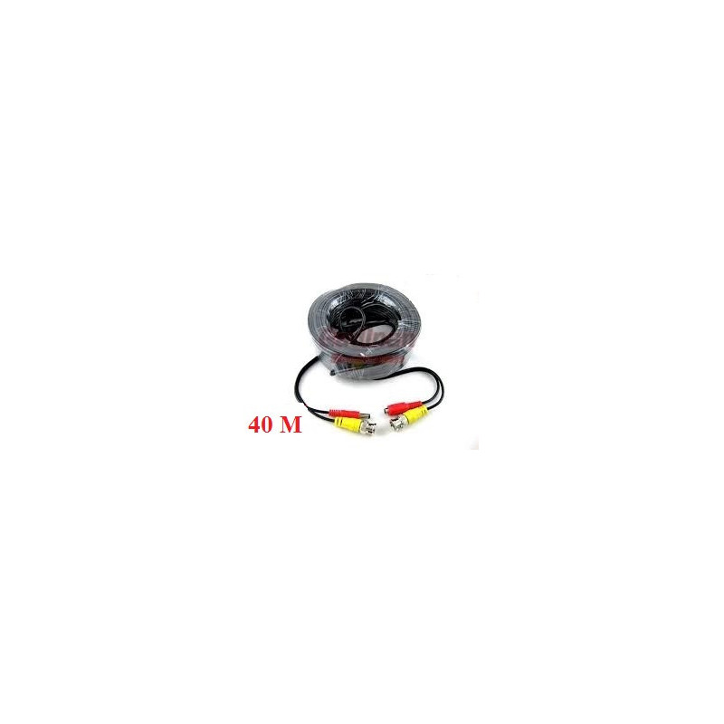 Cable camera CCTV BNC + RCA + DC 40 m