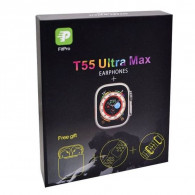 Pack Montre Connectée T55 Ultra Pro Max + 2 Ceintures + Earbuds - Noir Pack Montre Connectée T55 Ultra Pro Max + 2 Ceintures + Earbuds - Noir
