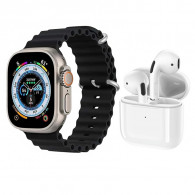 Pack Montre Connectée Ultra + Earbuds Tws Noir