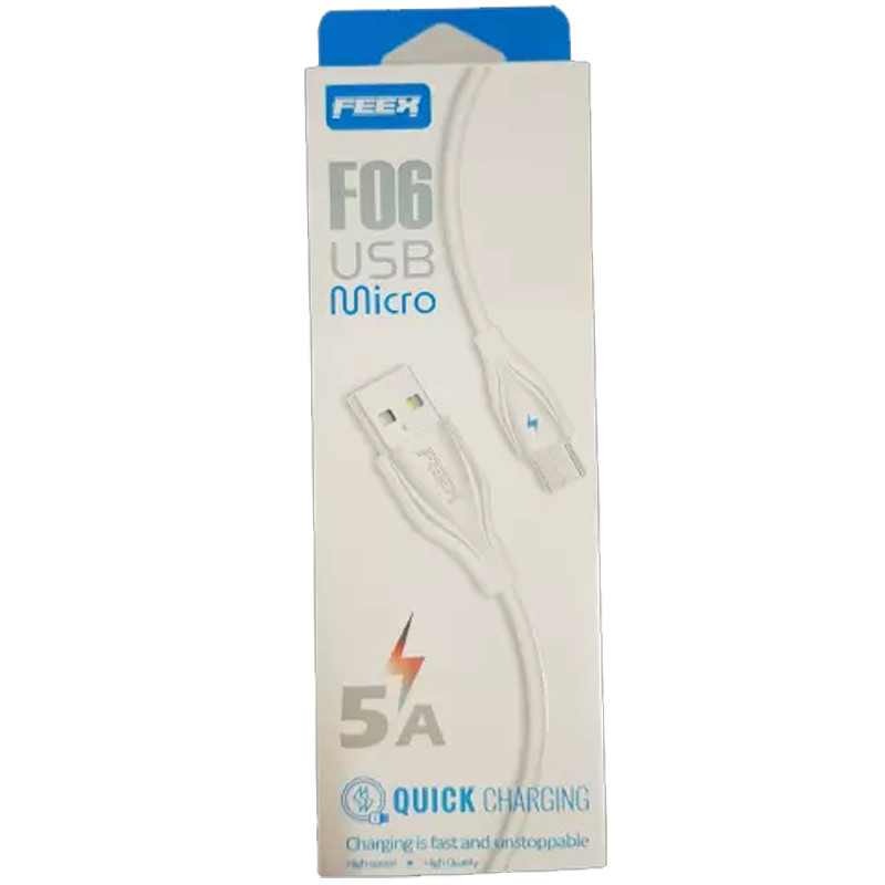 Câble Chargeur Feex F06 Micro USB - Blanc