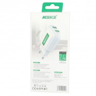 Chargeur Secteur Modemcat MTC004-TC 2 Ports USB, Type C - Blanc