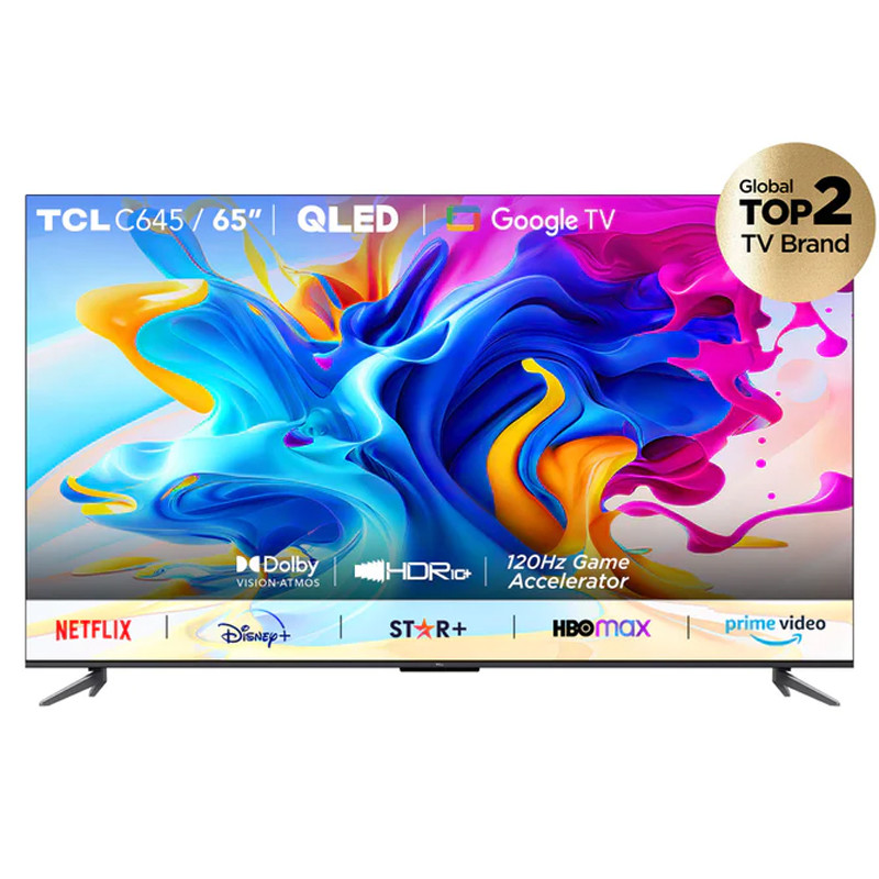 Téléviseur TCL C645 65" QLED 4K Smart Noir (65C645)