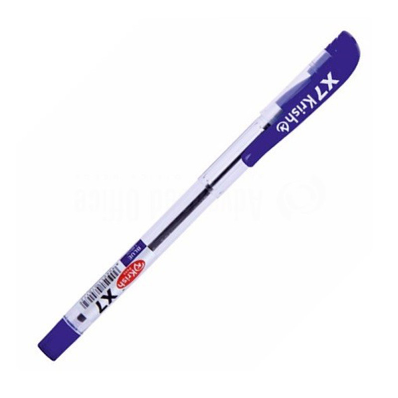 Boite De 12 Stylos À Bille Krish X7 - Bleu