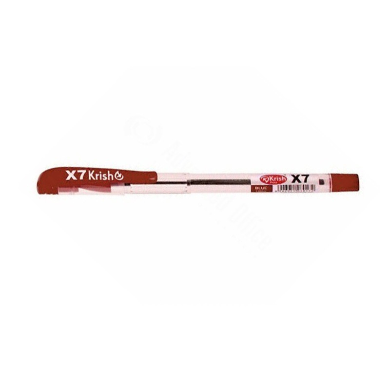 Boite De 12 Stylos À Bille Krish X7 - Rouge