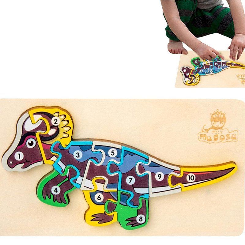 Puzzle En Bois Dinosaure Pour Enfants