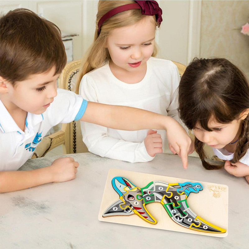 Puzzle En Bois Dinosaure Pour Enfants