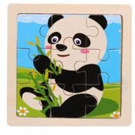 Mini Puzzle En Bois Panda Pour Enfants