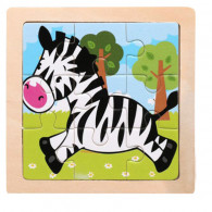 Mini Puzzle En Bois Zèbre Pour Enfants