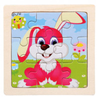 Mini Puzzle En Bois Lapin Pour Enfants