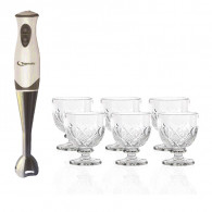 Pack Mixeur Plongeant Topmatic & Service Coffret  de 6 coupes