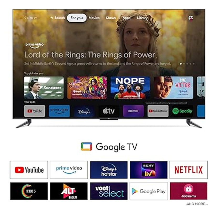 Téléviseur TCL C645 55" QLED 4K Smart Android - Noir