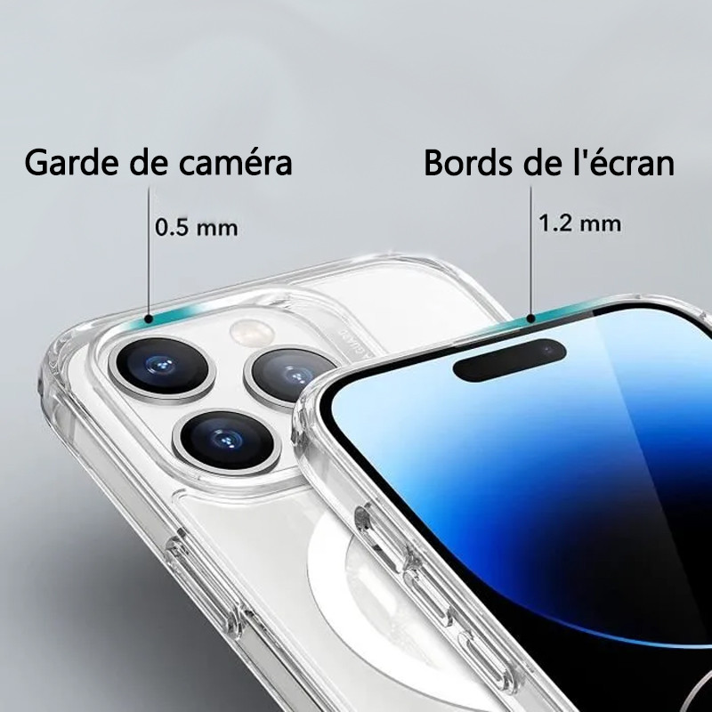 Coque Pour IPhone 14 Pro Max Avec Support Cercle - Transparent