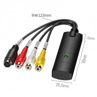 Clé D'acquisition EasyCAP Video-Audio USB + 3RCA Noir Clé D'acquisition EasyCAP Video-Audio USB + 3RCA Noir