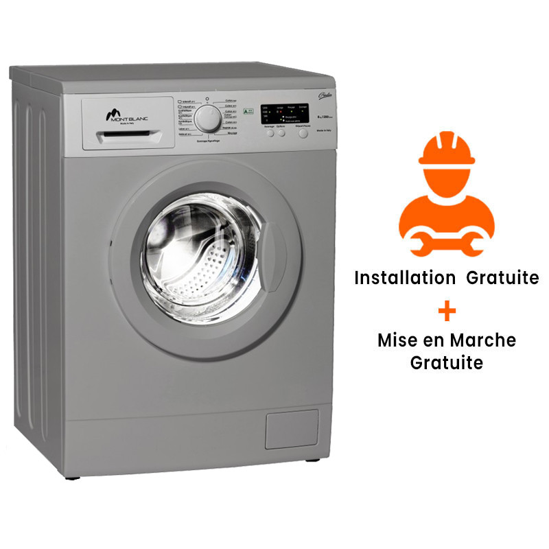 Machine à laver Mont Blanc 6 Kg Sliver (WM610S)