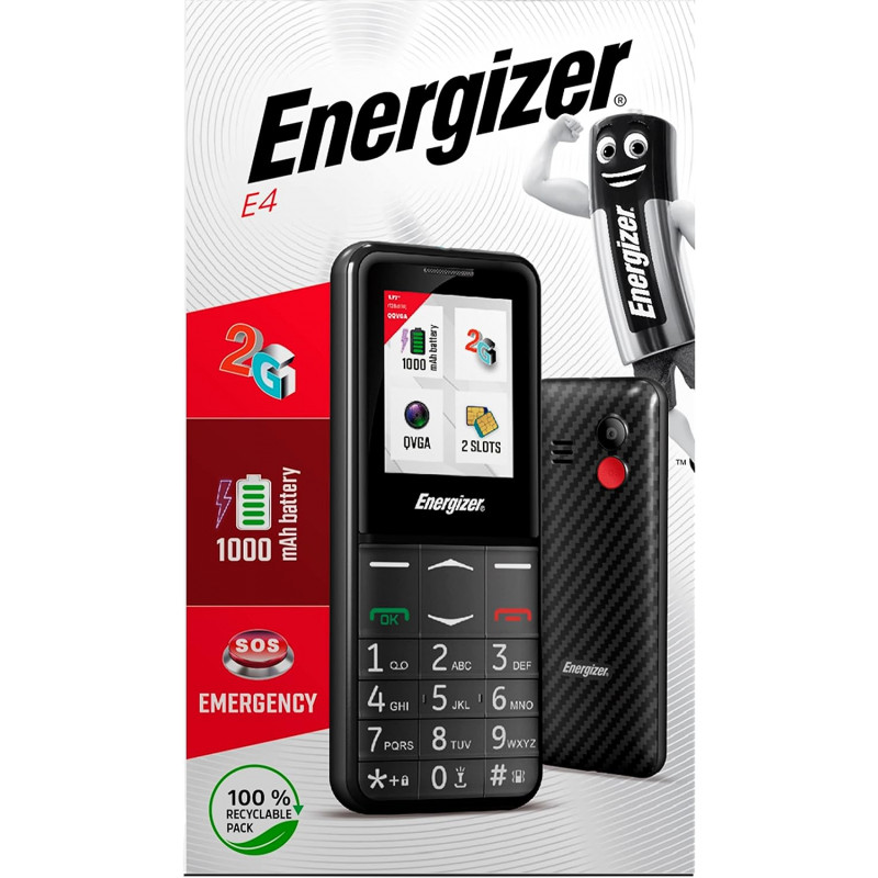Téléphone Portable Energizer E4 Noir