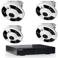 Pack Dvr Hyprid + 4 Cameras Internes MipVision 2MP Blanc