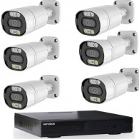 Pack Dvr Hyprid + 6 Cameras Externe MipVision 2MP Blanc
