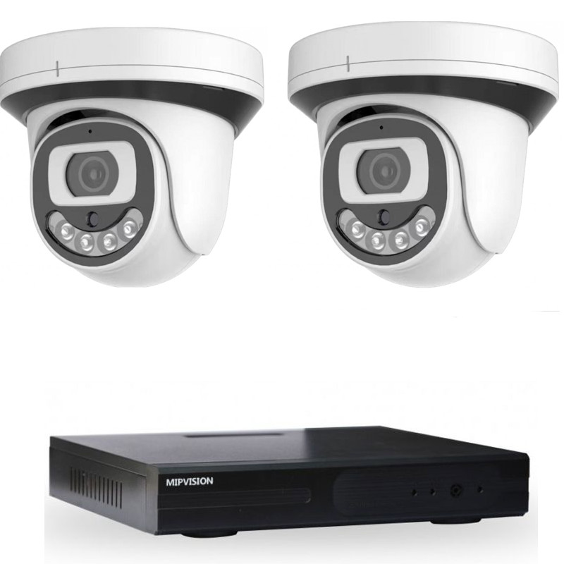 Pack Dvr Hyprid + 2 Cameras Interne 5MP Blanc Pack Dvr Hyprid + 2 Cameras Interne 5MP Blanc