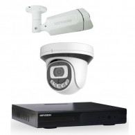 Pack Dvr Hyprid + 1 Cameras Interne + 1 Cameras Externe 5MP Blanc