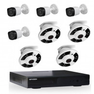 Pack Dvr Hyprid + 4 Cameras Internes + 4 Cameras Externe MipVision 2MP - Blanc