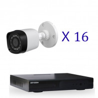 Pack Dvr Hyprid + 16 Cameras Externe MipVision 2MP - Blanc