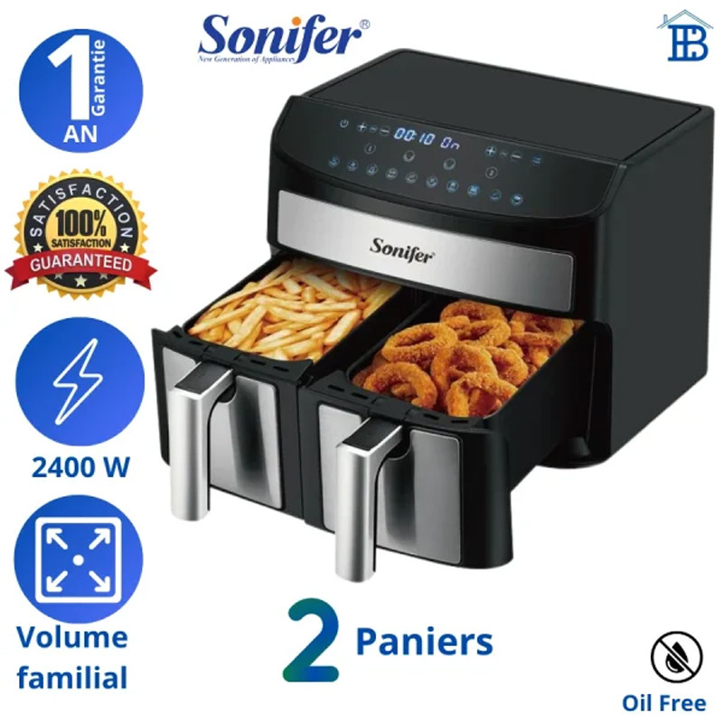 Air Fryer Sonifer SF-1023 2400W Noir en Tunisie