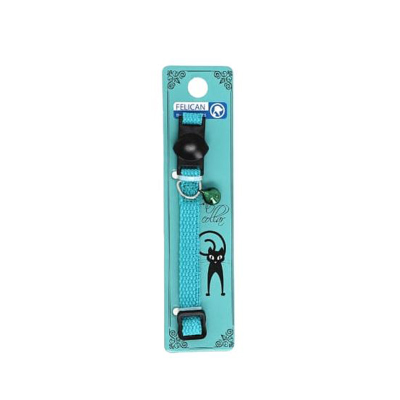 Collier Pour Chat Elza - Nylon Élastique Vert, Réfléchissant, Avec Clochette, Ajustable 20-34cm