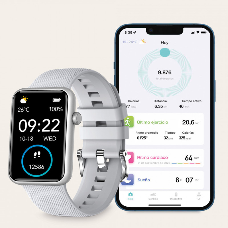 Montre Connectée Ksix Tube BXSW13G - Gris