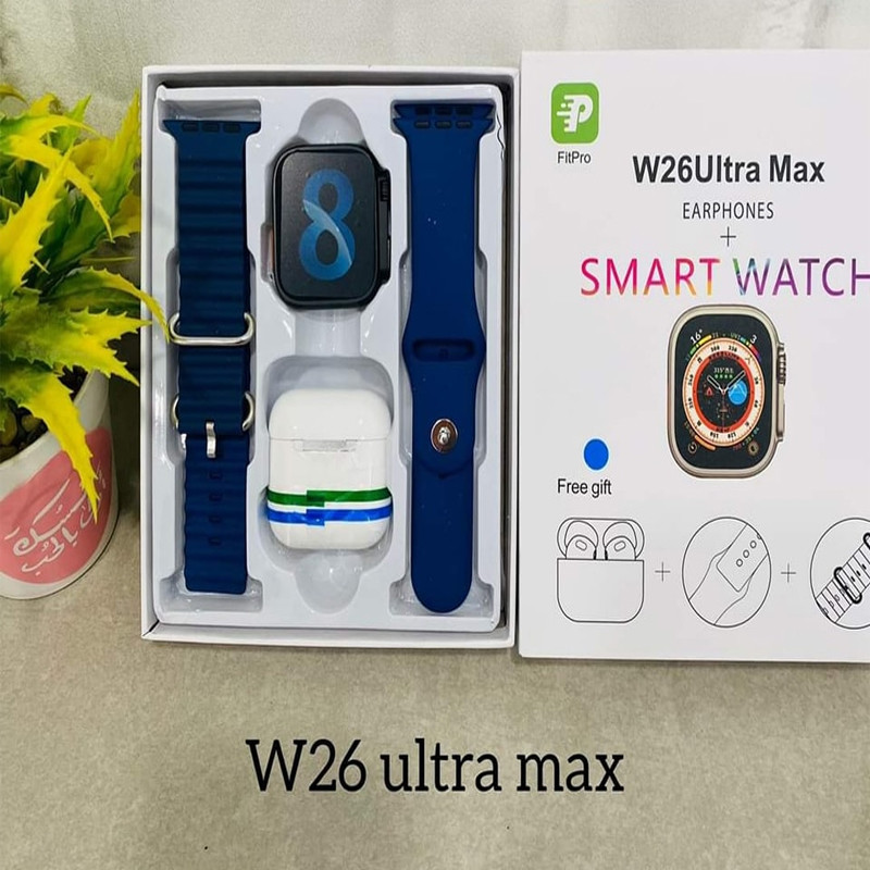 Pack de Montre Connectée W26 Ultra -Bleu