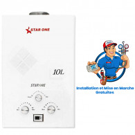 Chauffe Bain Star One À Gaz Bouteille 10L Blanc
