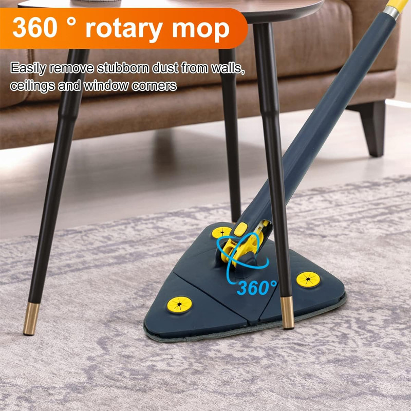 Balai De Nettoyage Triangulaire Pliante Bleu Et Jaune