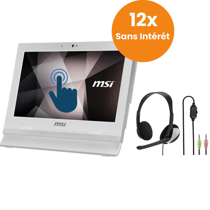 Pc De Bureau Tout-en-un MSI Celeron 5250U 4Go 256 Go SSD (PRO16T10M002XEU-W) Pc De Bureau Tout-en-un MSI Celeron 5250U 4Go 256 Go SSD (PRO16T10M002XEU-W)