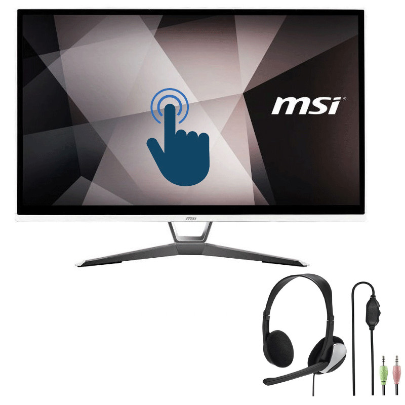 Pc De Bureau Tout En Un MSI Pro 22XT 10M Pentium Gold  4Go 256Go SSD Blanc (9S6-ACD312-690)