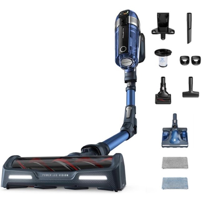 Aspirateur Balai Rowenta X-Force Flex BU-RH98C0WO 4320W+ Défroisseur Vapeur - Noir