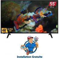 Téléviseur New Star 553 55" UHD 4K Android Smart Avec Récepteur Intégré Noir Téléviseur New Star 553 55" UHD 4K Android Smart Avec Récepteur Intégré Noir