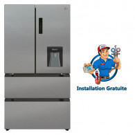 Réfrigérateur Hoover Side By Side 432 Litres Nofrost Silver (HSF818FXW)