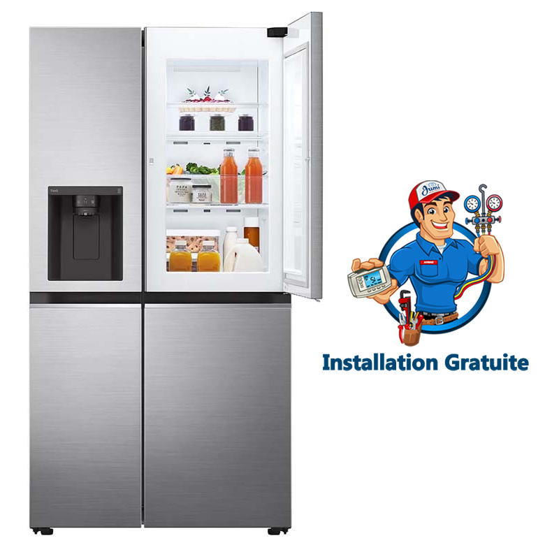 Réfrigérateur LG Side By Side 617 Litres Nofrost Inox (GC-J257SL2S)
