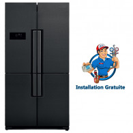 Réfrigérateur Premium Side By Side No Frost 560L Noir & Inox
