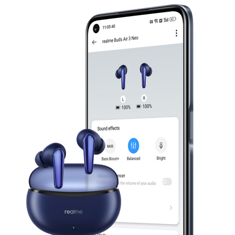 Kit Bluetooth Realme Buds Air 3 Neo Bleu