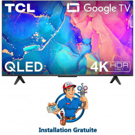 TV QLED TCL 65C635 65" UHD 4K Google TV - Noir